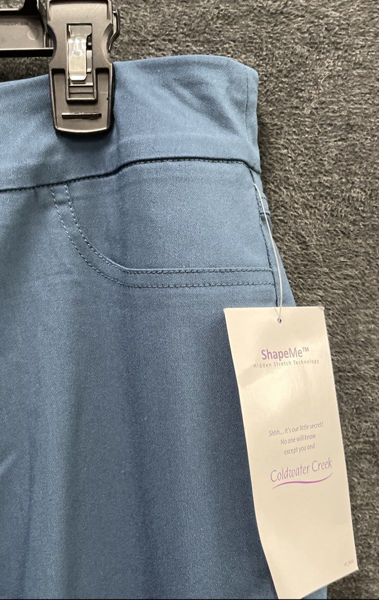 Coldwater Creek Women's Blue ShapeMe Stretch Pull On Pants NWT Sz 12T