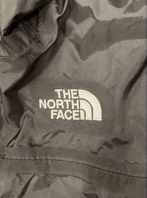 The North Face Girl's HyVent Windbreaker Hooded Black Pink Jacket Sz M 10/12