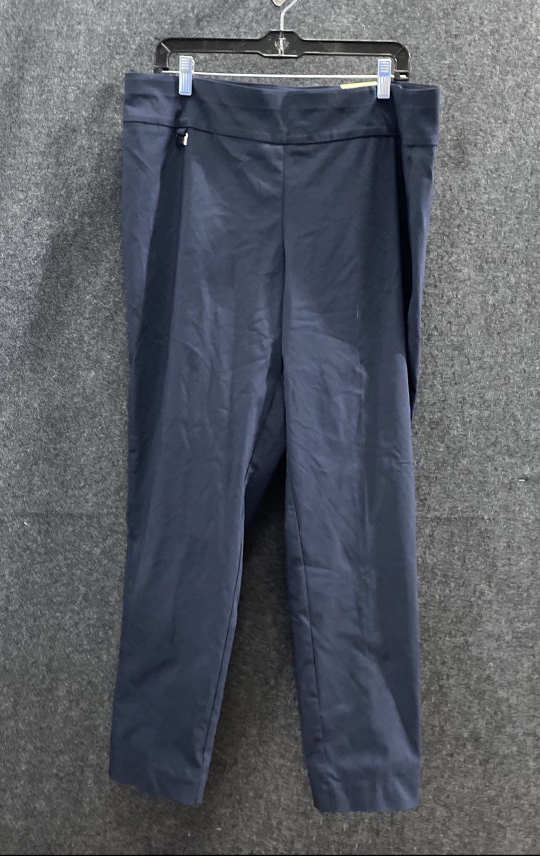 Alfani Women's Modern Navy Ess. Skinny Tummy Control Pants Sz 18W NWT