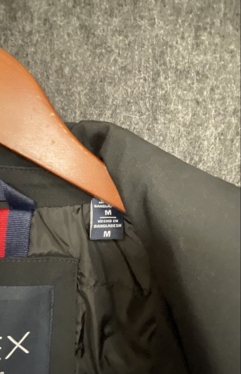 Tommy Hilfiger Men's TH Flex Full Zip Harrington Bomber Jacket Black Size M