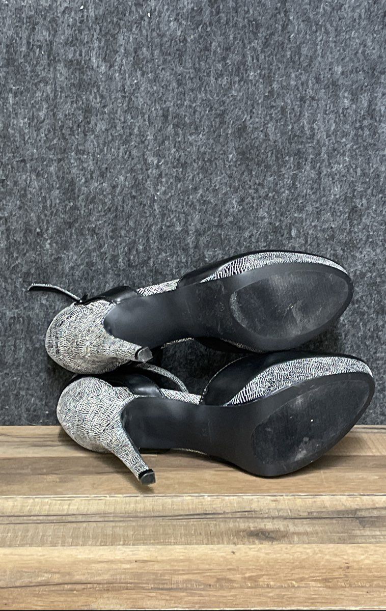 Nine West Black Ankle-Strap Platform Heels Size 9