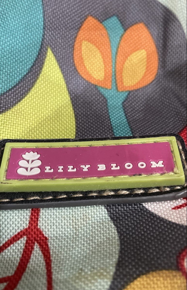 Lily Bloom Multi-Color Floral Fabric Shoulder Bag Tote Large