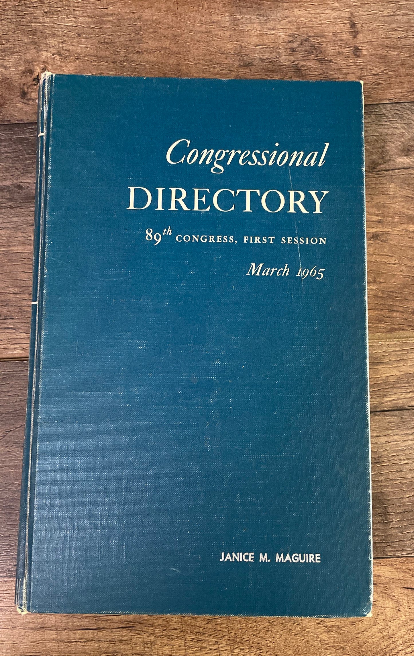 Vintage 1965 Congressional Directory 89th Congress 1st Session Hardcover Book