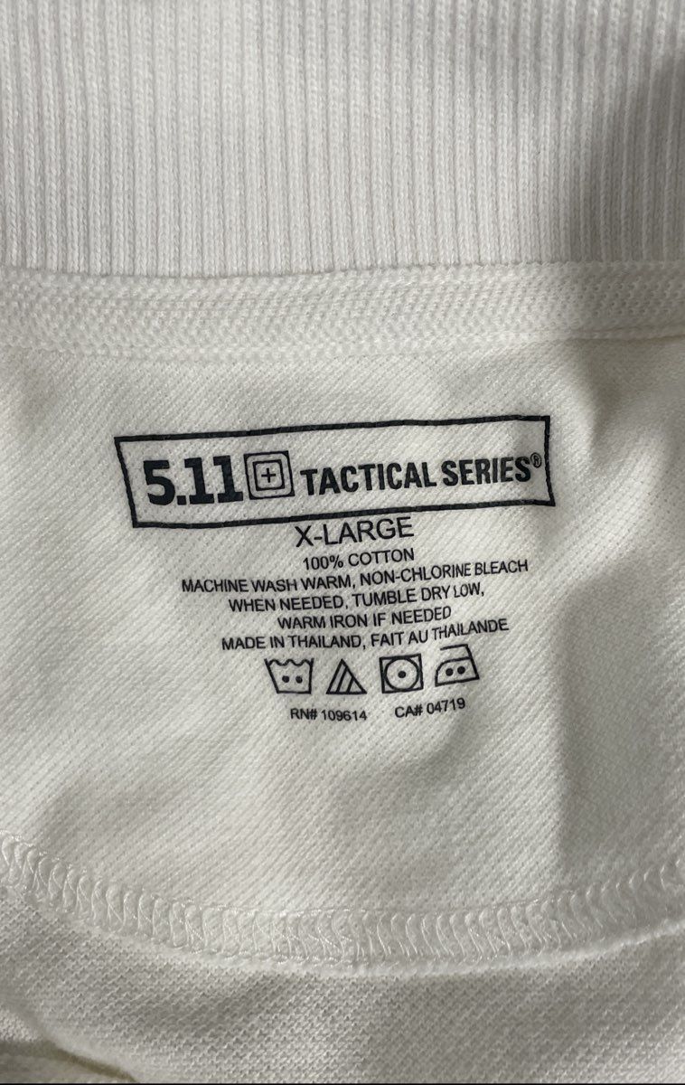 5.11 Tactical Men's White Professional Polo Pique Cotton SS Shirt Sz XL NWT