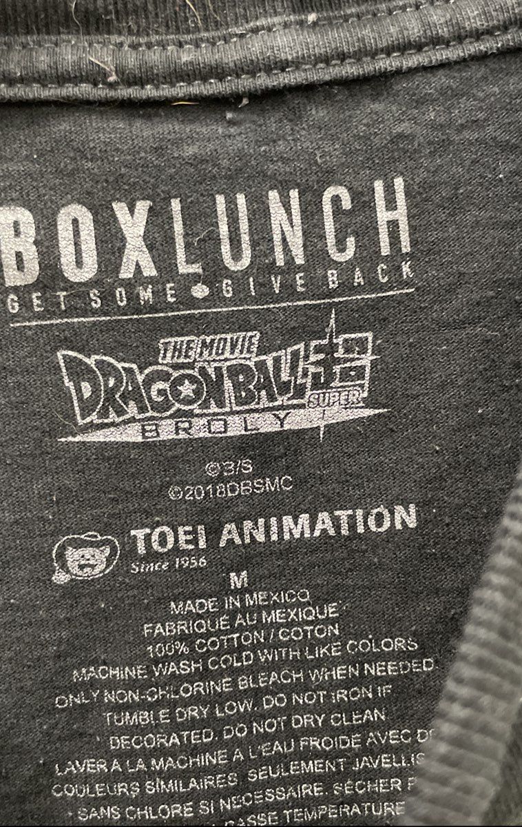 Dragon Ball Super Broly Movie Graphic T-Shirt BoxLunch Licensed Anime Sz M