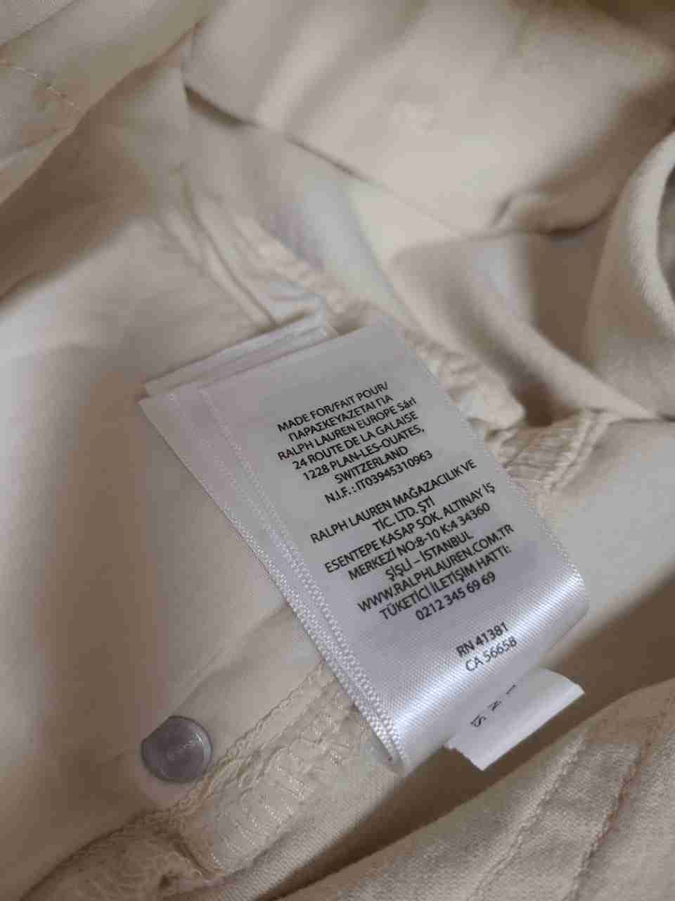 Lauren Ralph Lauren Women's Beige Slim Straight High Rise Jeans Size 12