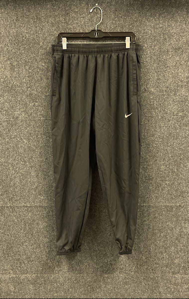 Nike Men's Black Dri-FIT Running Track Pants Ankle Zip Recycled Size L