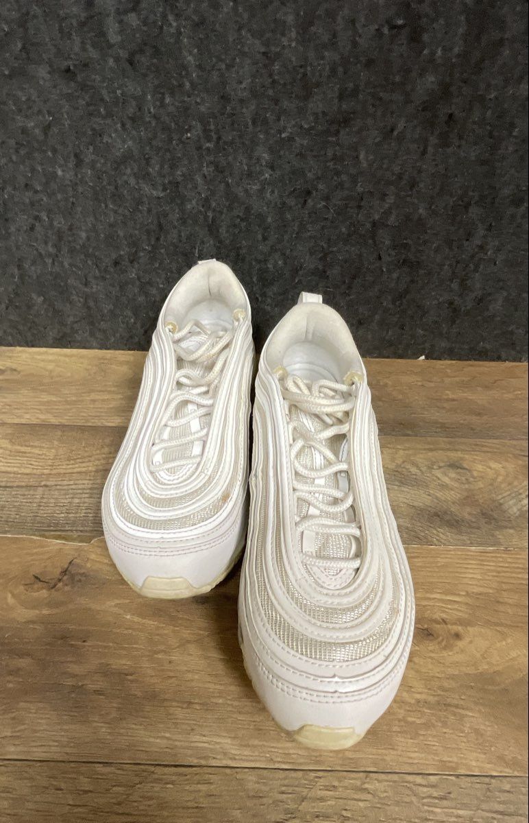 Nike Air Max 97 Triple White Women's Sneakers 921733-100 Size 7.5