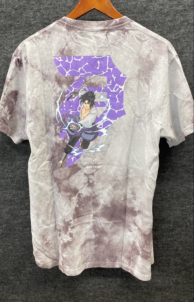 Primitive x Naruto Shippuden Men's Sasuke Anime Graphic Tie Dye T-Shirt Sz M