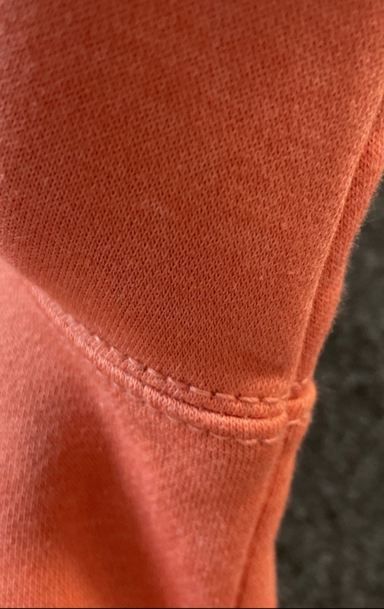 Carhartt Women's Relaxed Fit Hoodie Coral Orange Logo Sleeve Sz S TS0288-W
