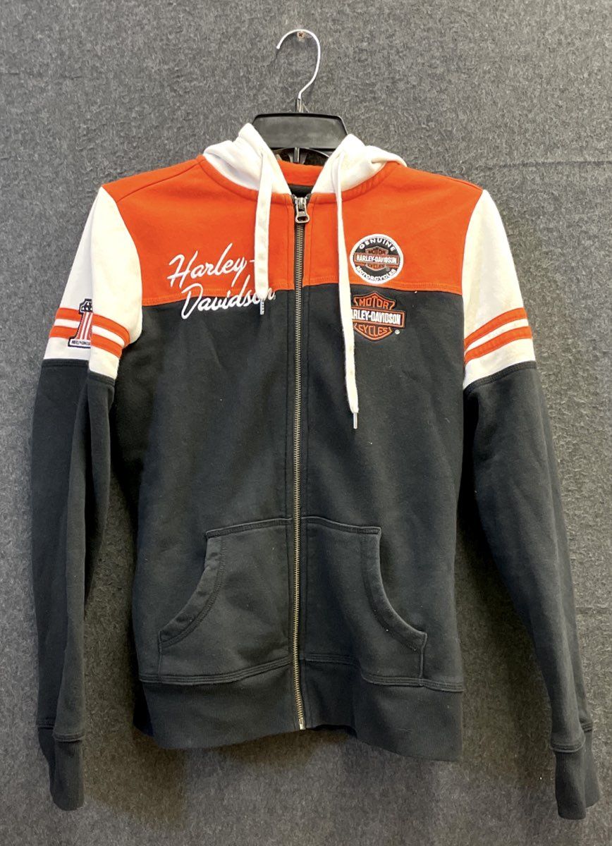 Harley-Davidson Genuine Motorclothes Embroidered Zip Hoodie Jacket Sz M