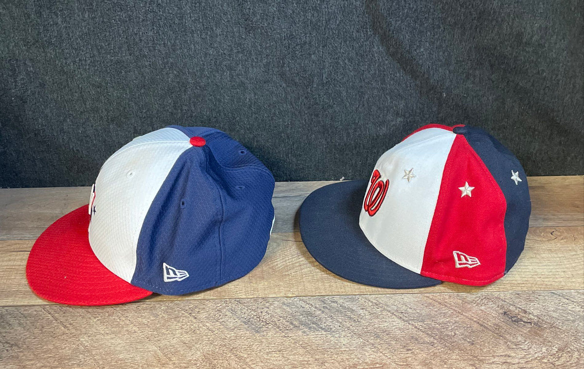 New Era Men's Washington Nationals 59FIFTY Fitted Hats Lot 2018 ASG Sz 7 7 1/8