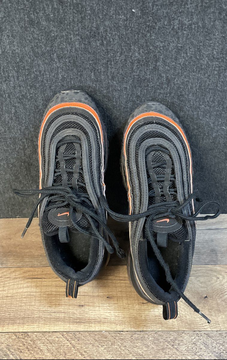 Nike Air Max 97 Black Orange Safari GS Size 6Y