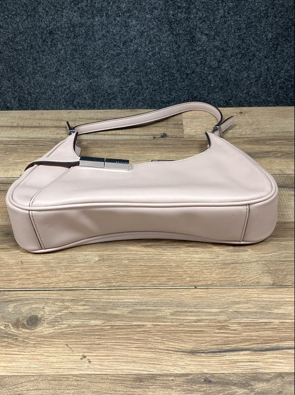 Calvin Klein Blush Pink Small Shoulder Bag Silver Hardware Buckle Detail