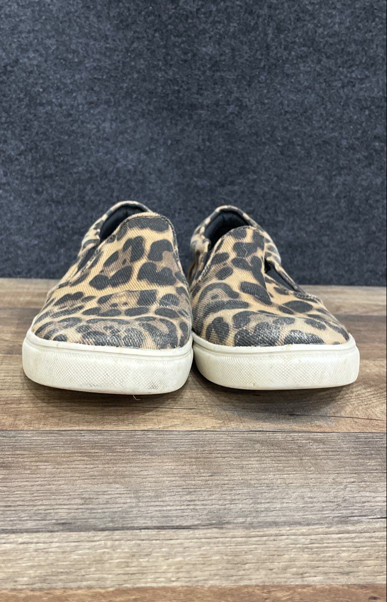 A New Day Leopard Print Canvas Slip On Sneakers Women's Size 7