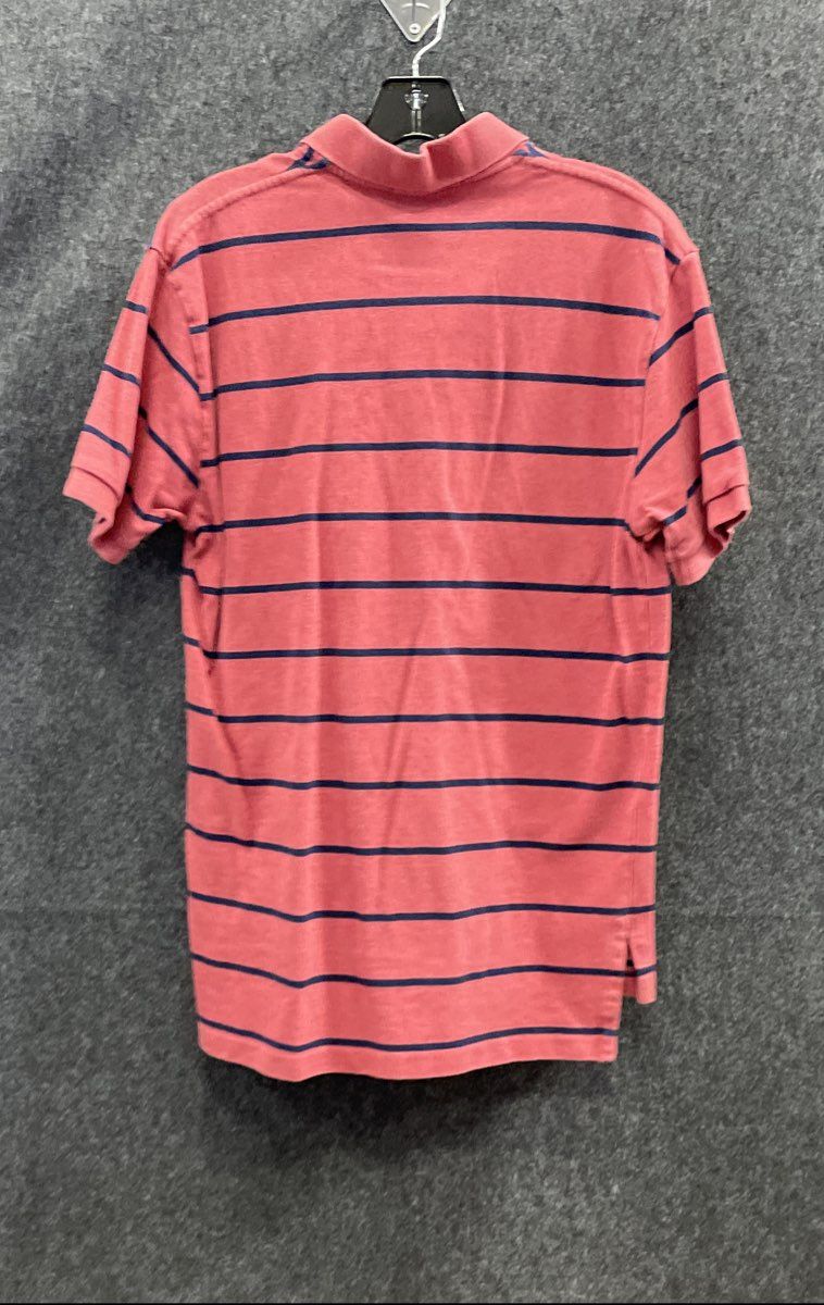 Polo Ralph Lauren Men's Red Blue Striped Short Sleeve Cotton Polo Shirt Size M