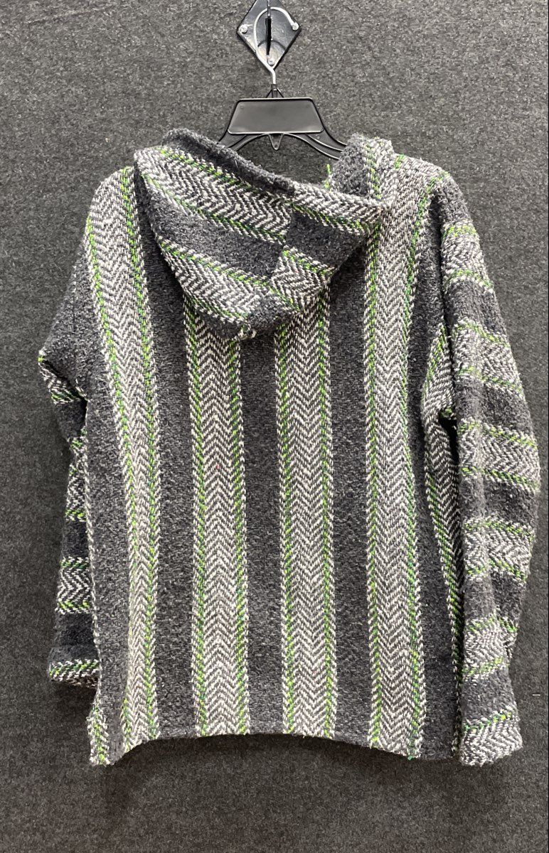 Earth Ragz & Baja Joe Men's Baja Hoodie Lot 3 Striped Woven Drug Rugs Sz S