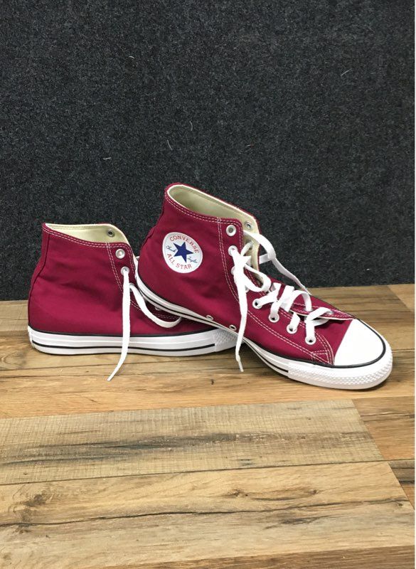 Converse Chuck Taylor All Star High Top Maroon Burgundy Sneakers Men 10 Women 12