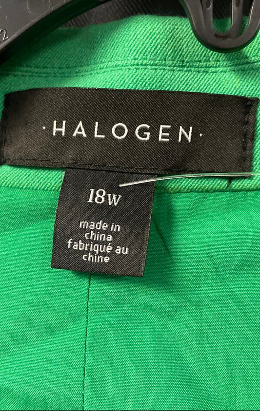 Halogen Women's Vivid Green Single Button Blazer NWT Sz 18W