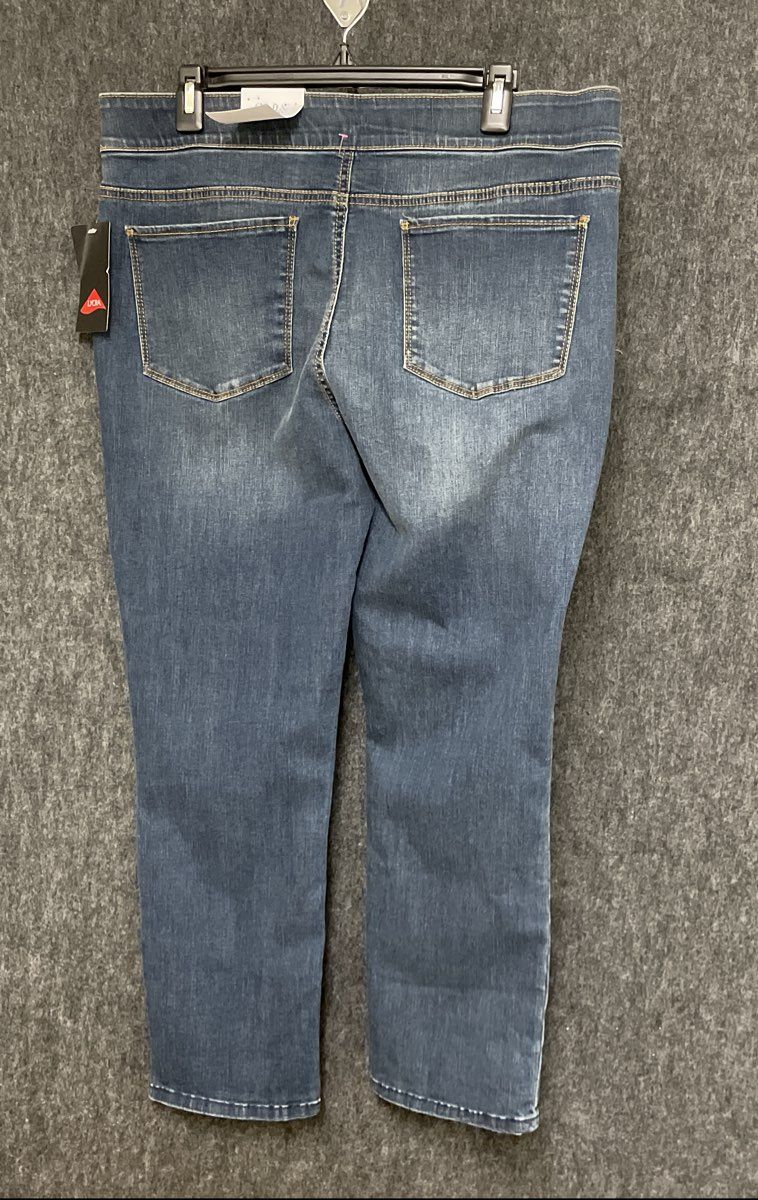 Croft & Barrow Women's Relaxed Mid-Rise Pull-On Denim Jeans Stretch NWT Sz 14P