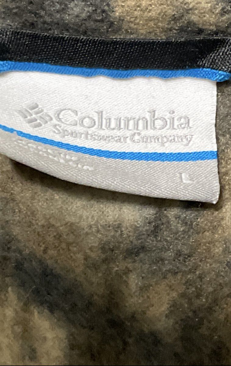 Columbia Men's Full-Zip Fleece Jacket Realtree Camo Brown Green Outdoor Size L