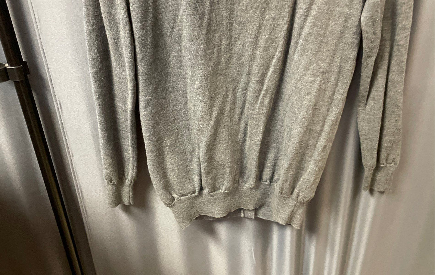 Ralph Lauren Sport Women's Gray Merino Wool Boyfriend Fit Cardigan Sweater Sz L