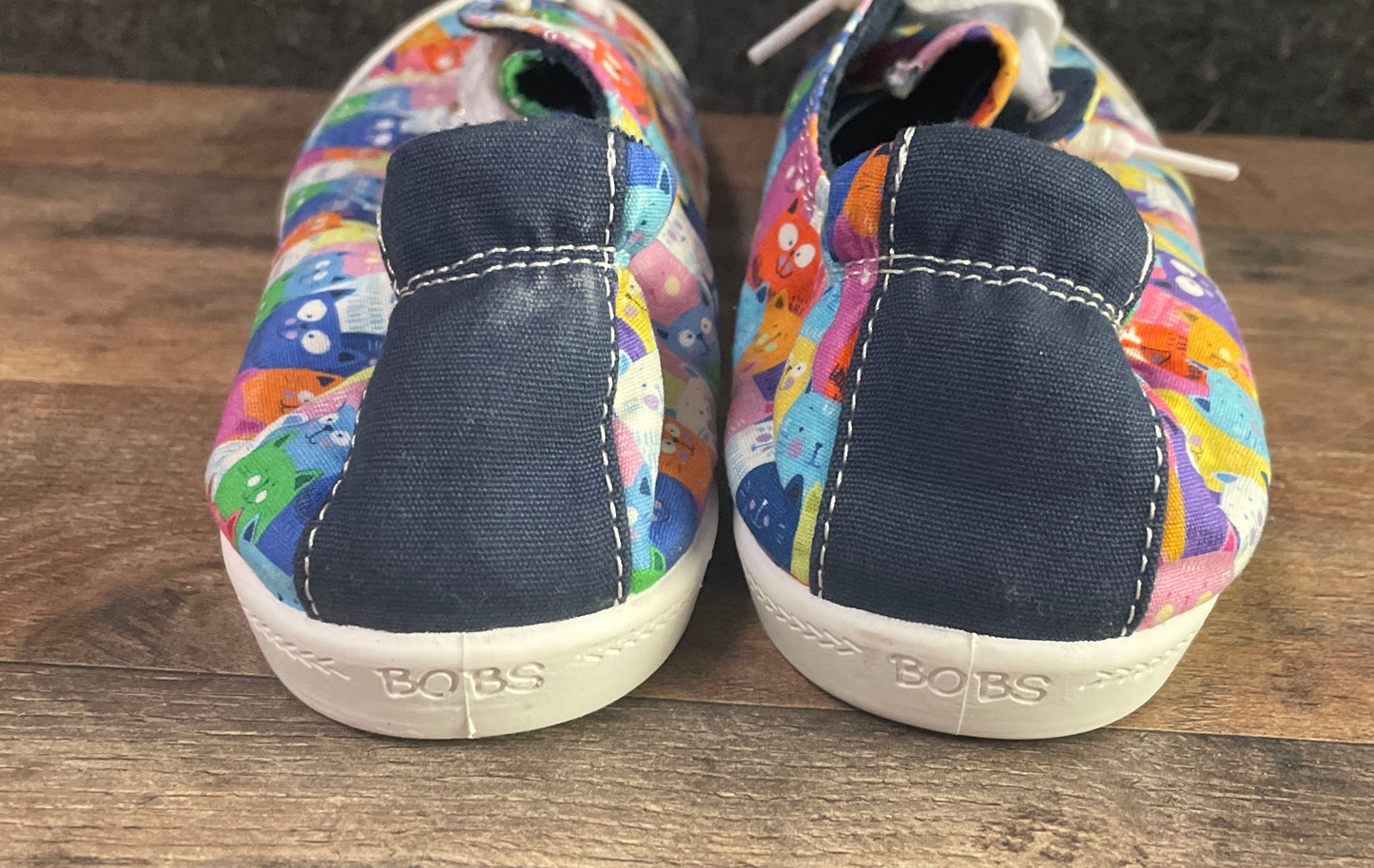 Skechers BOBS Beach Bingo Kitten Party Slip-On Sneakers Women's Size 11