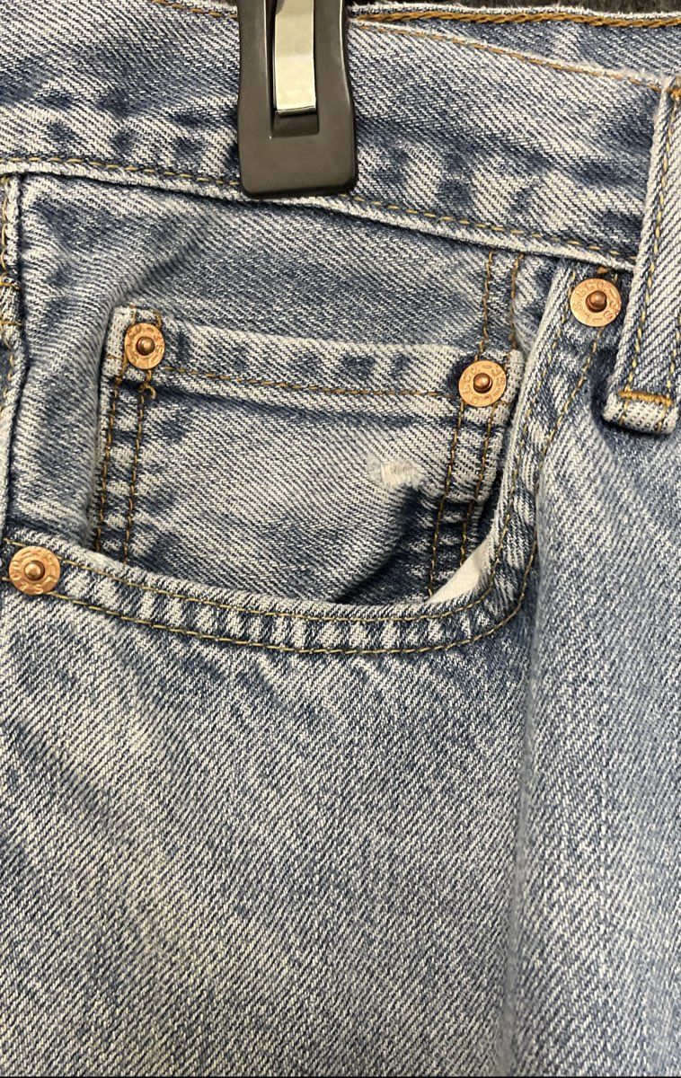 Levi's Men's 505 Straight Fit Jeans Light Wash Blue Denim Sz 36x29