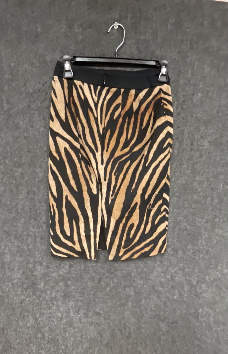 White House Black Market Women's Zebra Animal Print Pencil Skirt Sz 00