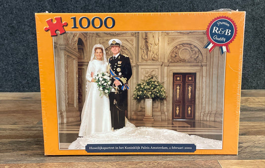 2002 R&B Dutch Royal Marriage Puzzle 1000 Piece King Willem-Alexander New Sealed