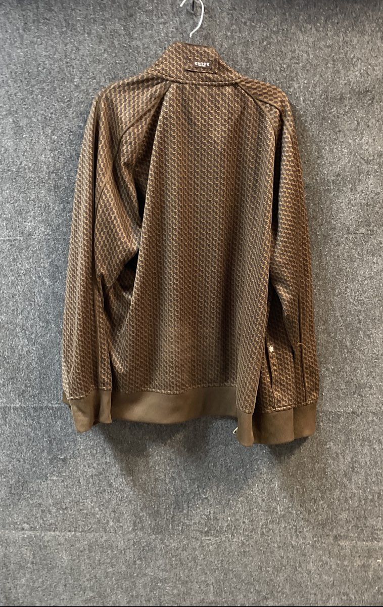 Vintage Y2K Enyce Men's Brown Monogram Track Jacket Full Zip Sz XXL