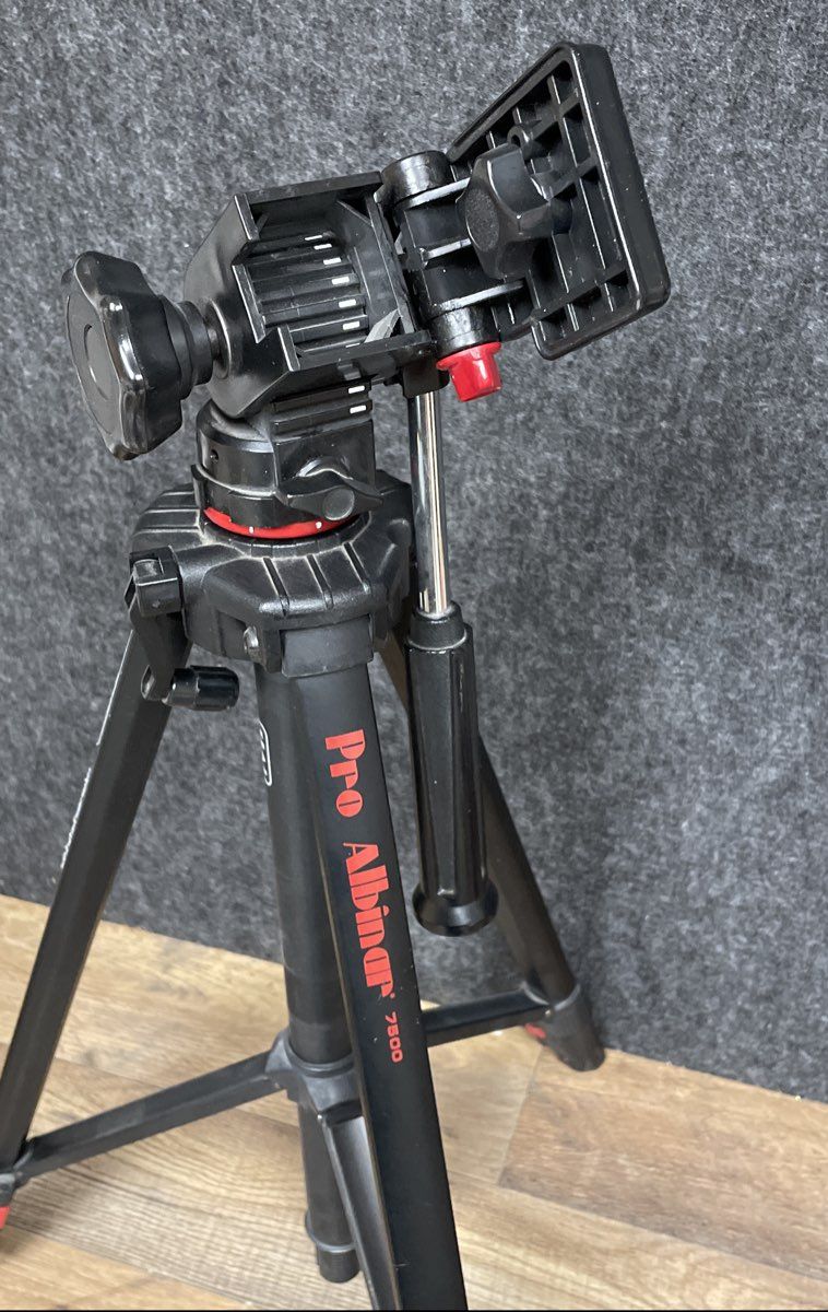 Vintage Albinar Pro 7500 Camera Tripod 3-Way Pan Tilt Head Quick Release