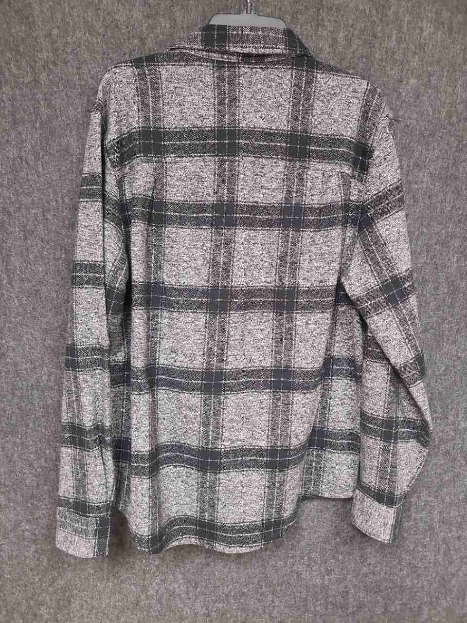 Colorado Clothing Men's Gray Black Plaid Cotton Blend Button Down Shirt Sz M