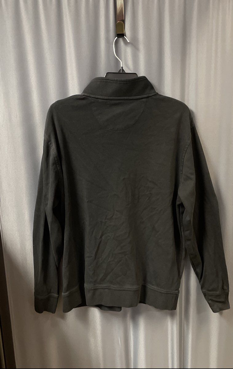 Ted Baker Men's Black 1/4 Zip Pullover Textured Front Mock Neck Sweater Sz L