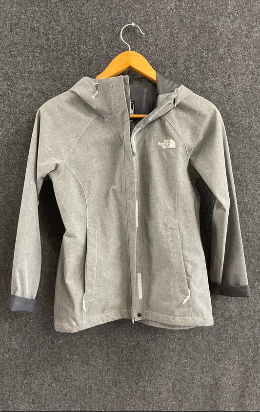 The North Face Women's Apex Softshell Jacket Gray Hooded Full Zip Size S