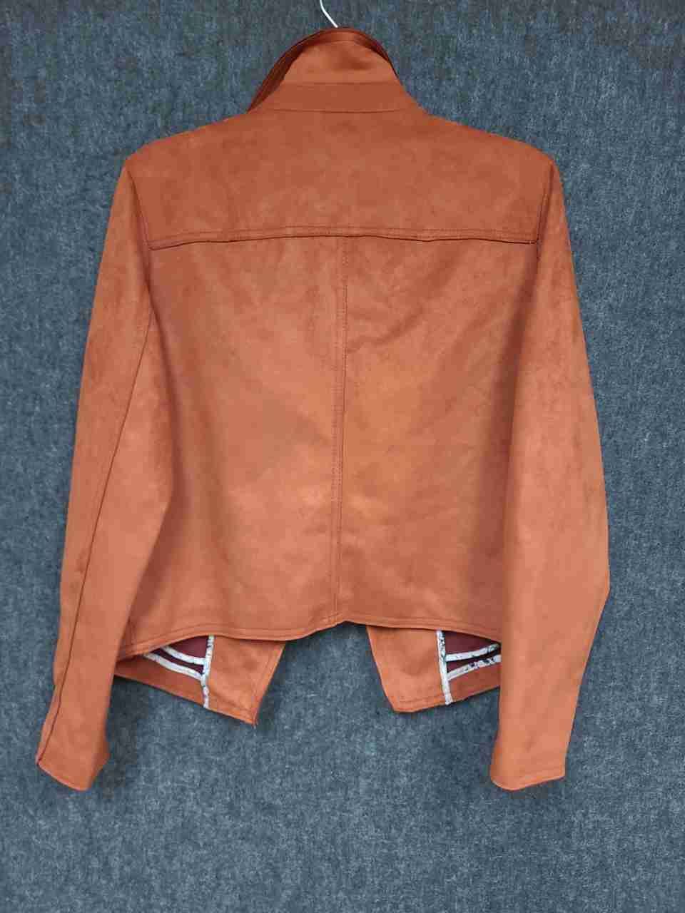 Philosophy Republic Clothing Women's Rust Faux Leather Moto Jacket Sz M NWT