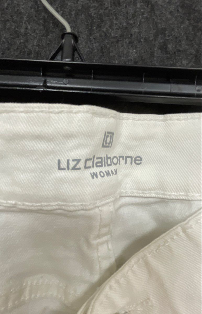Liz Claiborne Women's White City Fit Skinny Boyfriend Pants Sz 18W