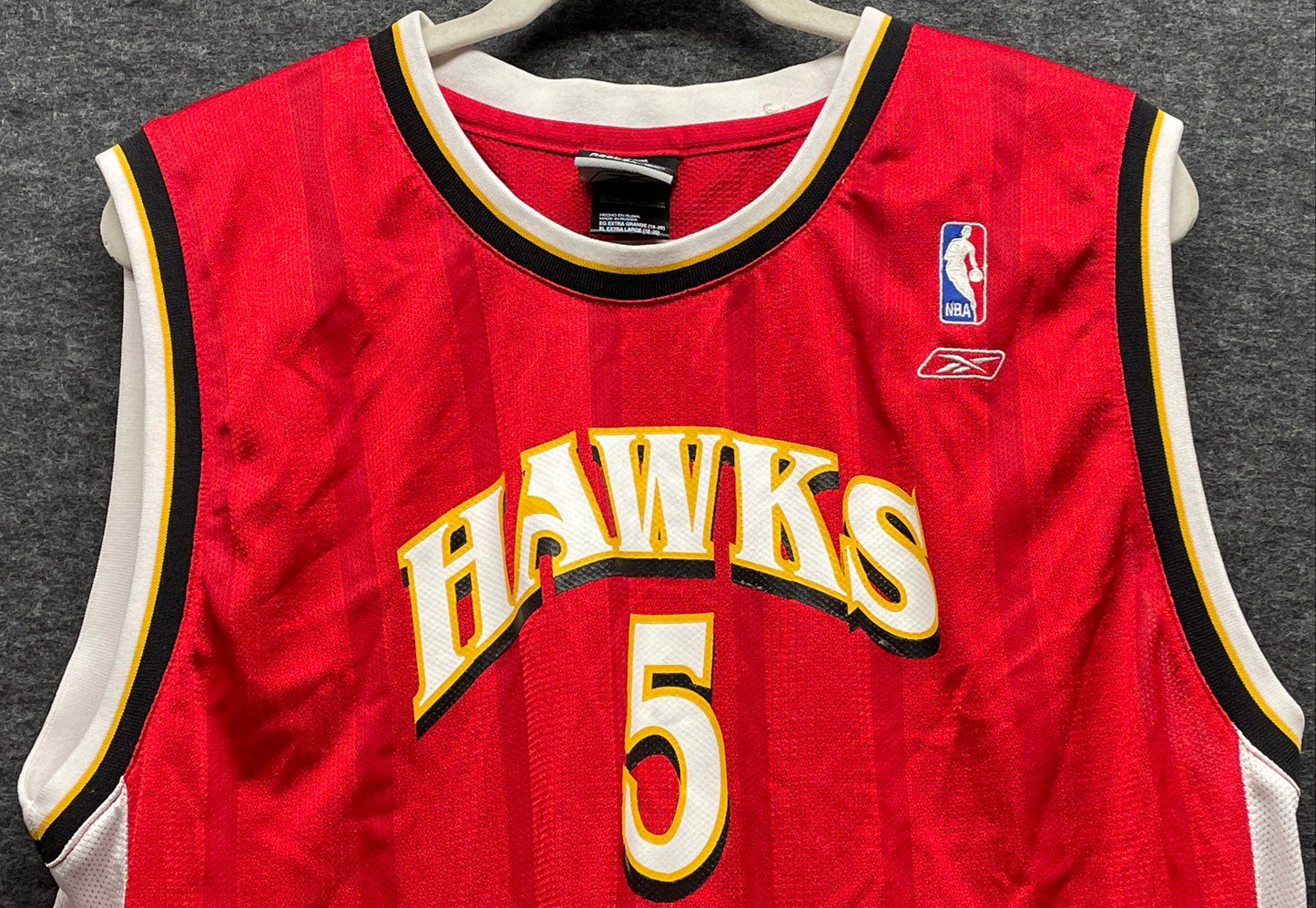 Vintage 2000s Atlanta Hawks Josh Smith #5 NBA Jersey Reebok Youth Sz XL