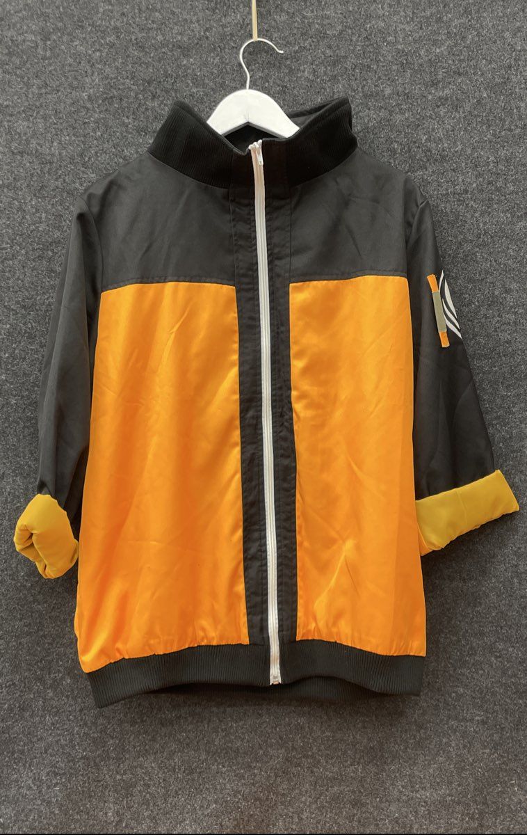 Naruto Unisex Uzumaki Cosplay Costume Orange Black Anime Manga Jacket Pants Set