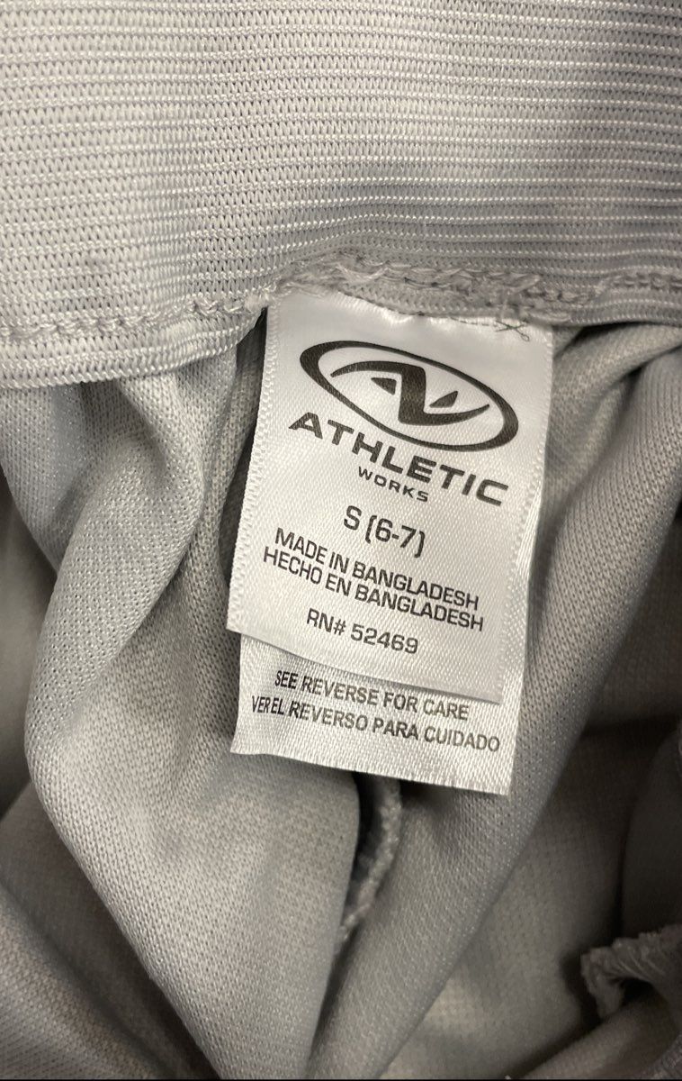 Athletic Works Youth Gray Baseball Pants Lot of 4 Knicker Style Sz S (6-7) NWT