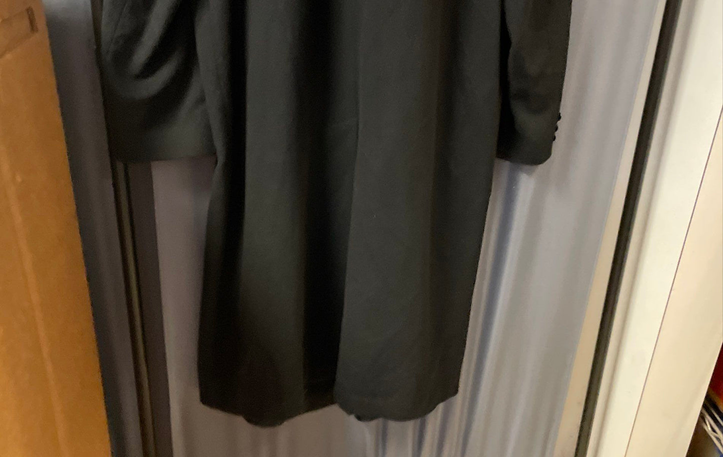 Vintage 90s Chereskin Men's Black Cashmere Double Breasted Overcoat Sz 44R