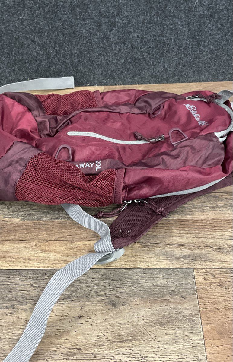 Eddie Bauer Stowaway 20L Packable Backpack Burgundy Travel Daypack