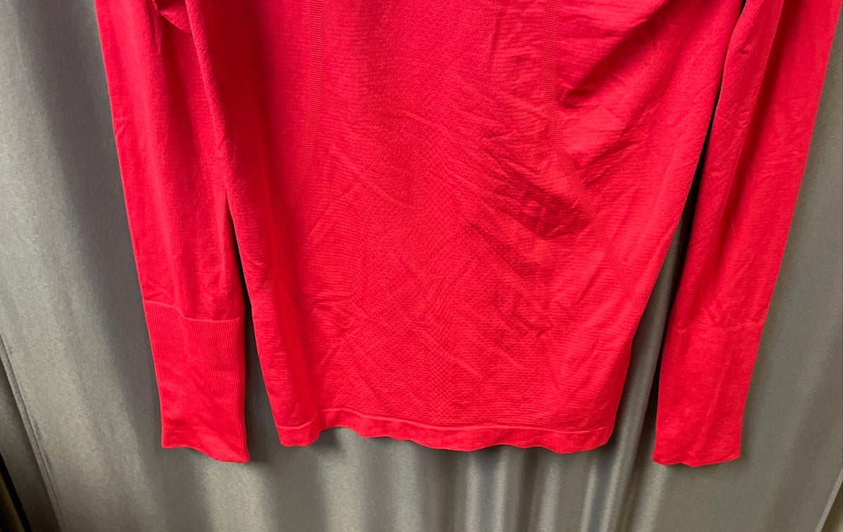 Lululemon Women's Swiftly Tech Long Sleeve Running Shirt Red Seamless Sz M