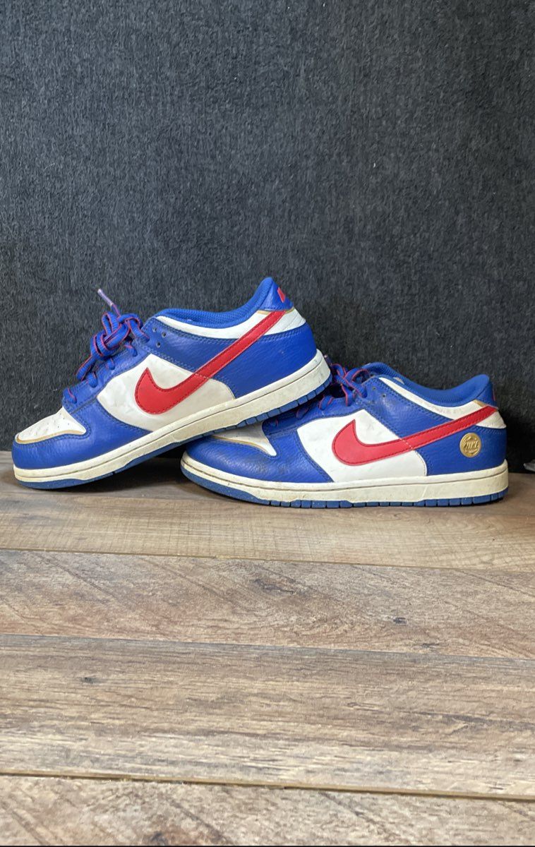 Nike Dunk Low SE GS Jackpot Hyper Royal White University Red Sneakers Size 3Y