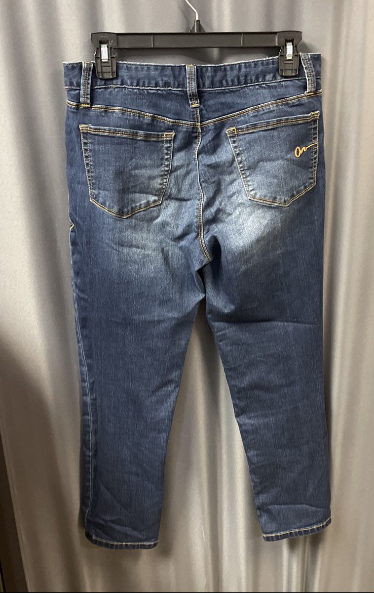 American Rag Women's Dark Blue Jeans Dark Wash Stretch Whiskering Size 5