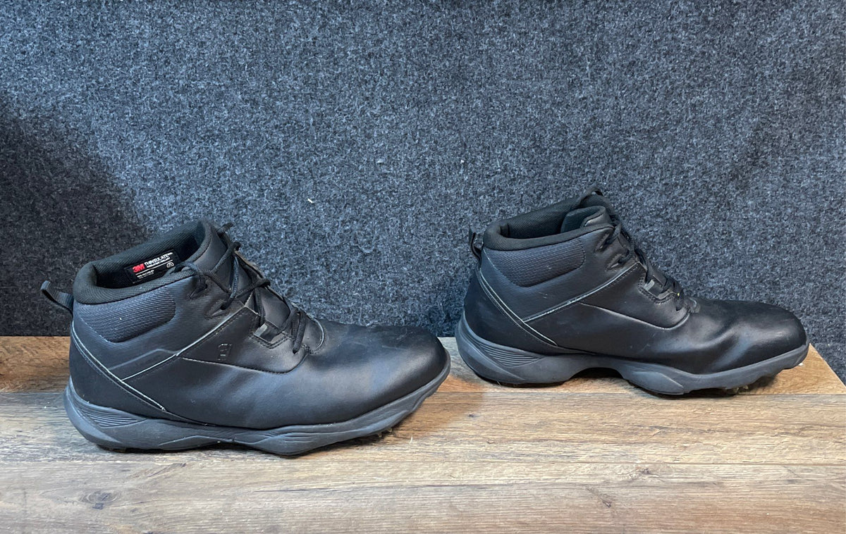 FootJoy Winter Boot 56729 Black Leather Cleated Golf Shoes Men's Size 11.5 W