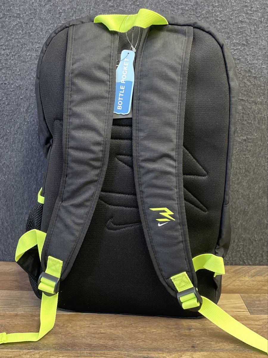 Nike Black Neon Green All In Graphic Backpack School Bag NWT
