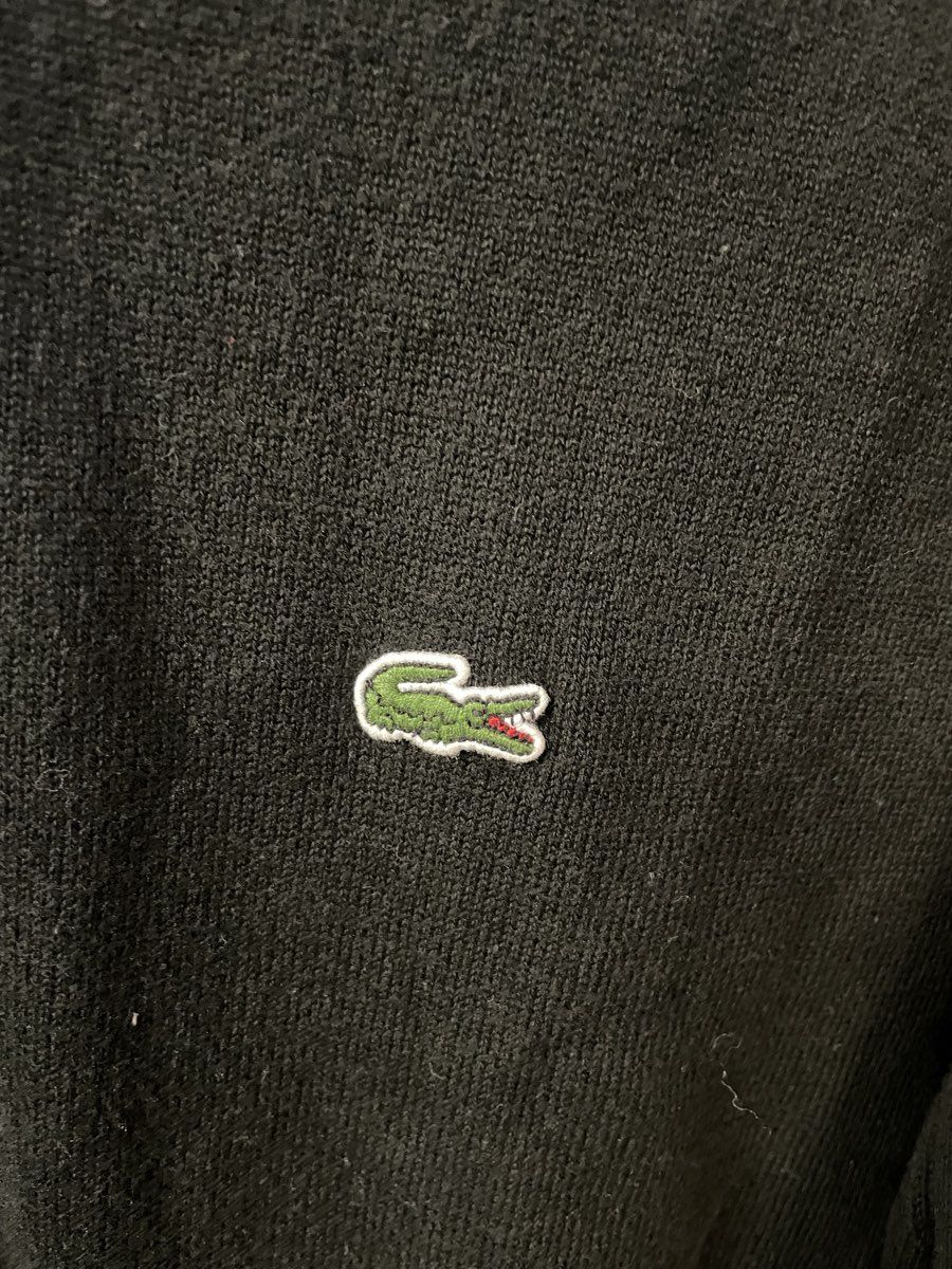 Lacoste Men's Black Cotton Knit Crew Neck Sweater Regular Fit Sz XL
