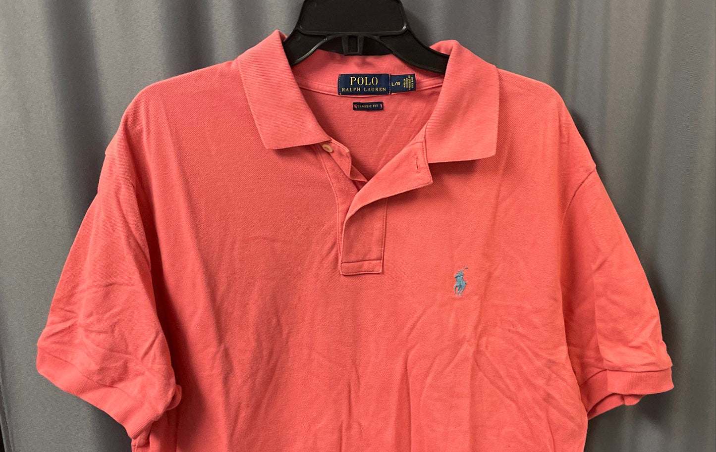 Polo Ralph Lauren Men's Salmon Short Sleeve Pique Polo Shirt Classic Fit Large