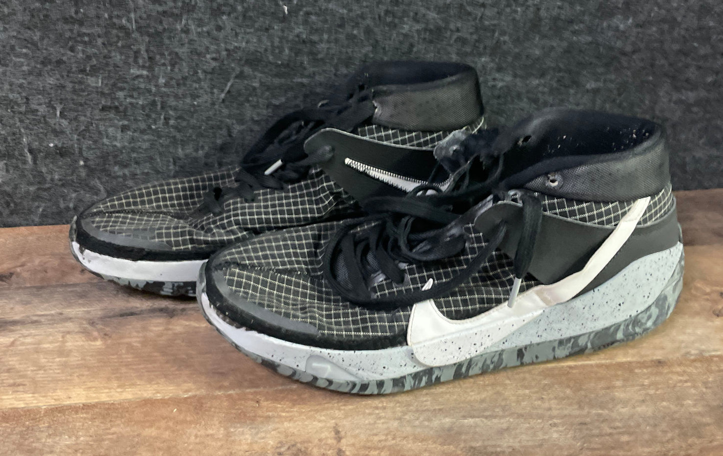 Nike KD 13 CI9948-004 Black White Grid Basketball Shoes Size 13